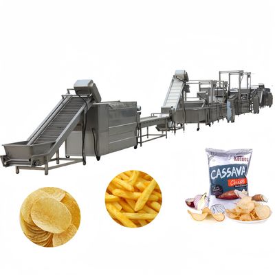50kg 및 100kg 용량 감자 칩 라인프렌치 프라이 생산 공장 시스템