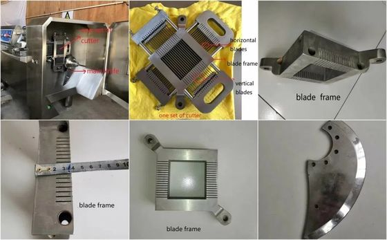 안정적인 성능 스테인리스 스틸 블레이드와 자동 냉동 고기 조각 기계