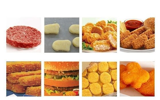 닭고기 컷렛 및 넛렛 열 처리 대량 생산을위한 배터 응용기