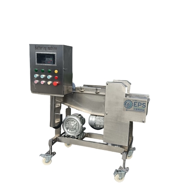 Automatic Shrimp and Seafood Battering Machine 육류 가루 를 깎는 데 완벽한 해결책