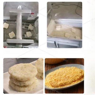 신선한 덩어리 열 처리를 위해 주문 Fried 닭과 새우 breader